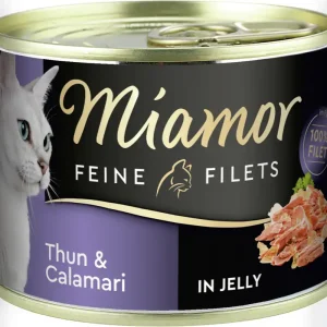 Preis Gesenkt Sparpaket 12 x 185 g Miamor Feine Filets Thun & Calamari in Jelly Katzen Nassfutter
